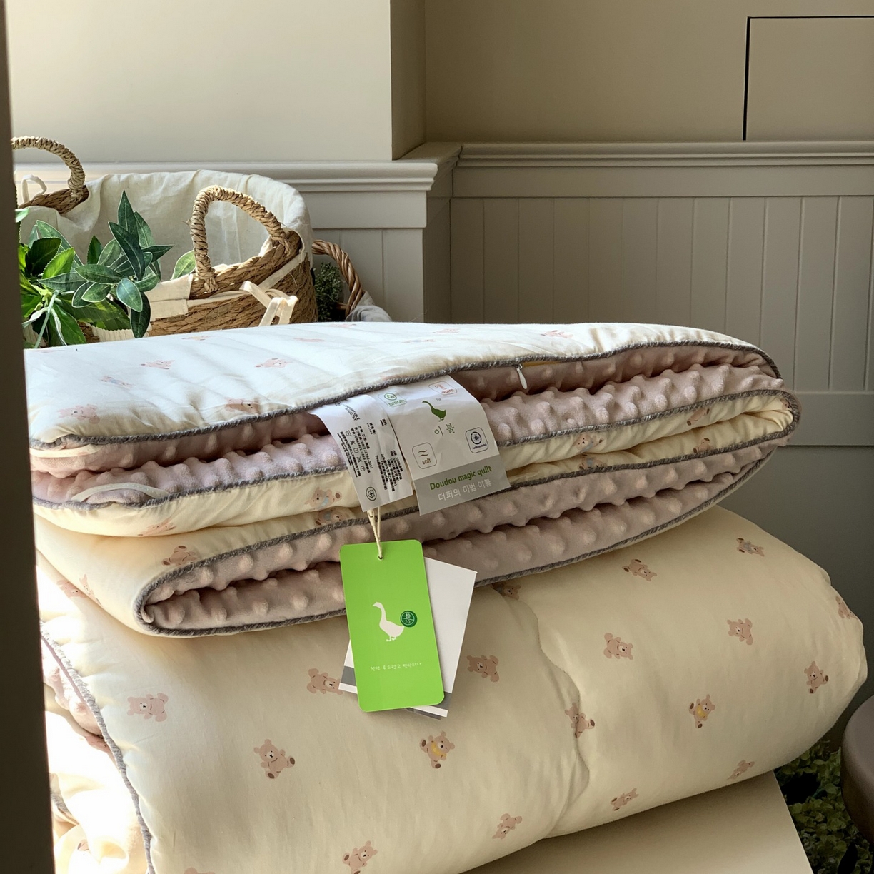 91家纺网 家纺一手货源 找家纺 汇庭 2025秋冬新款幸运豆单人春秋系列 小奶熊