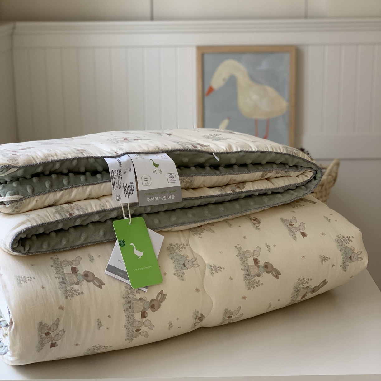 91家纺网 家纺一手货源 找家纺 汇庭 2025秋冬新款幸运豆单人春秋系列 萌萌兔