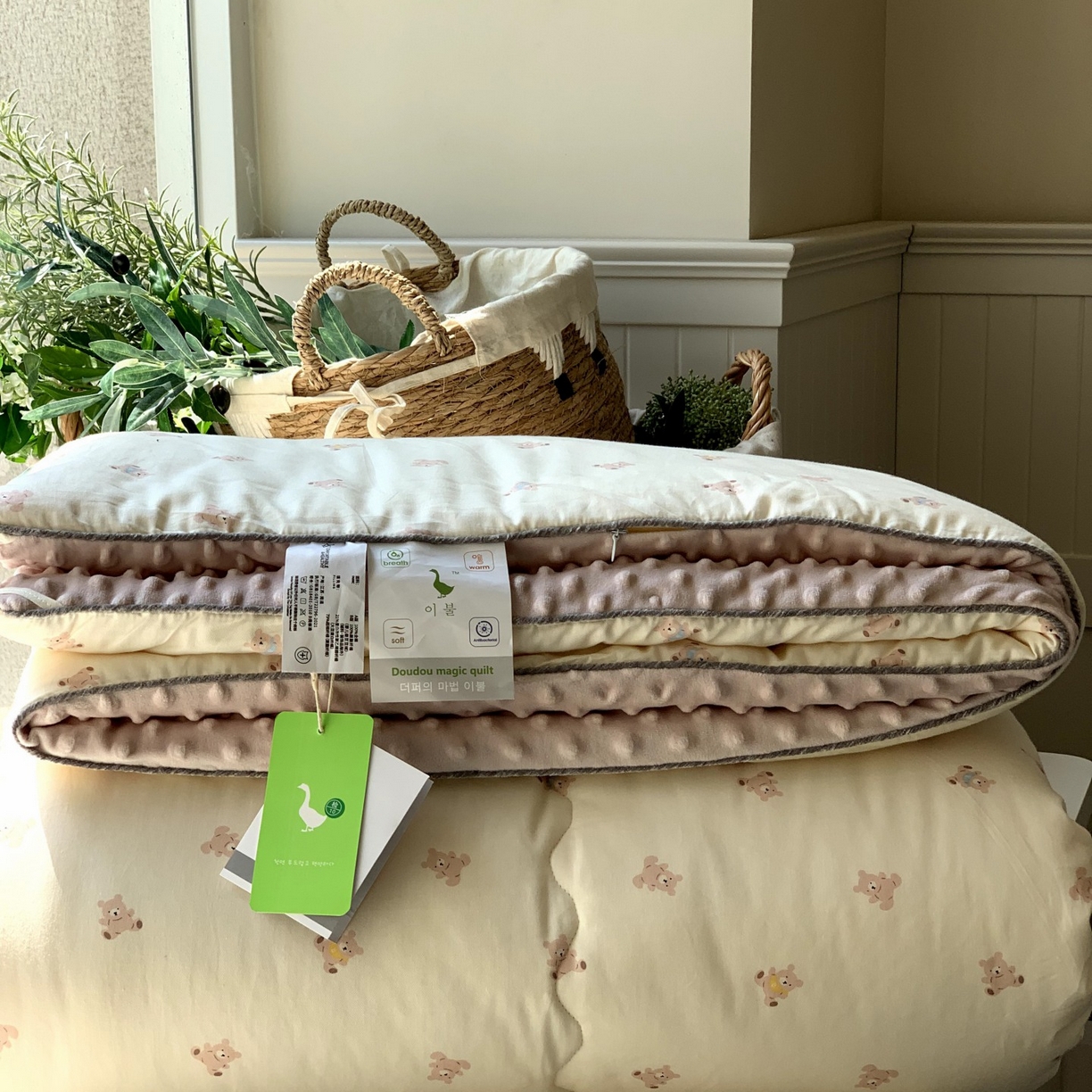 91家纺网 家纺一手货源 找家纺 汇庭 2025秋冬新款幸运豆单人春秋系列 小奶熊