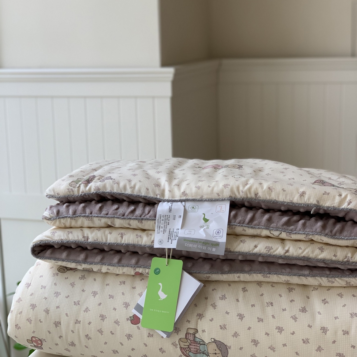 91家纺网 家纺一手货源 找家纺 汇庭 2025秋冬新款幸运豆单人春秋系列 小熊绅士