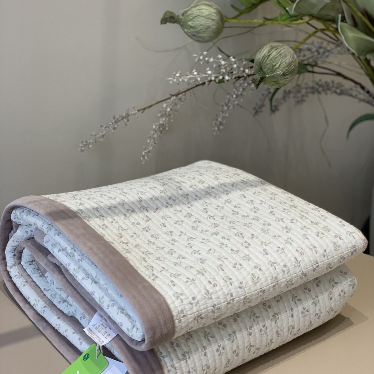 汇庭 2025秋冬新款纱布绒单品床盖系列 紫西梅