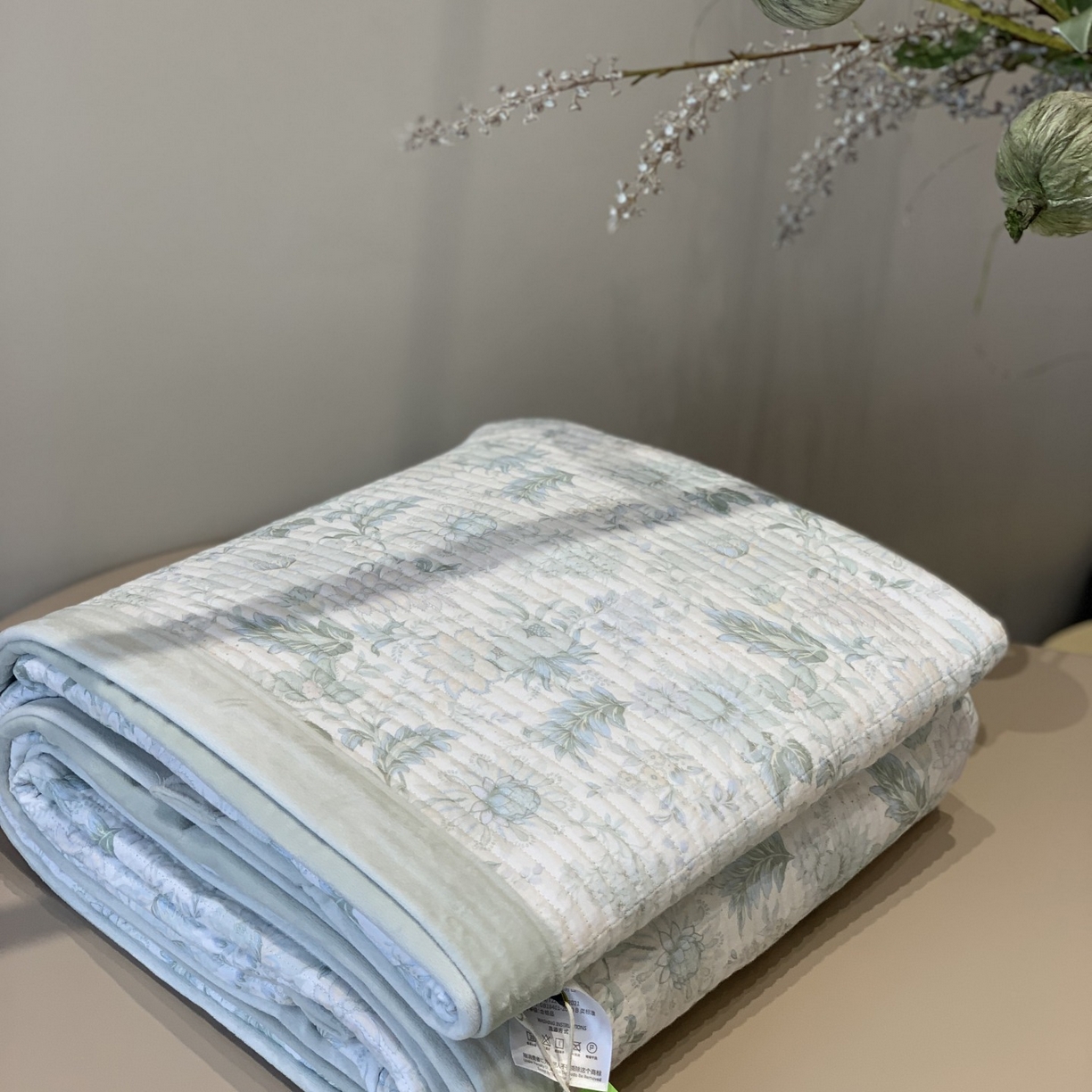 汇庭 2025秋冬新款纱布绒单品床盖系列 富华绿