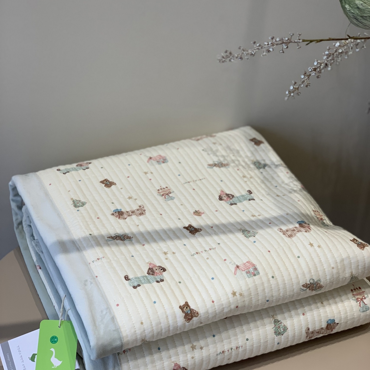 汇庭 2025秋冬新款纱布绒单品床盖系列 麦当狗