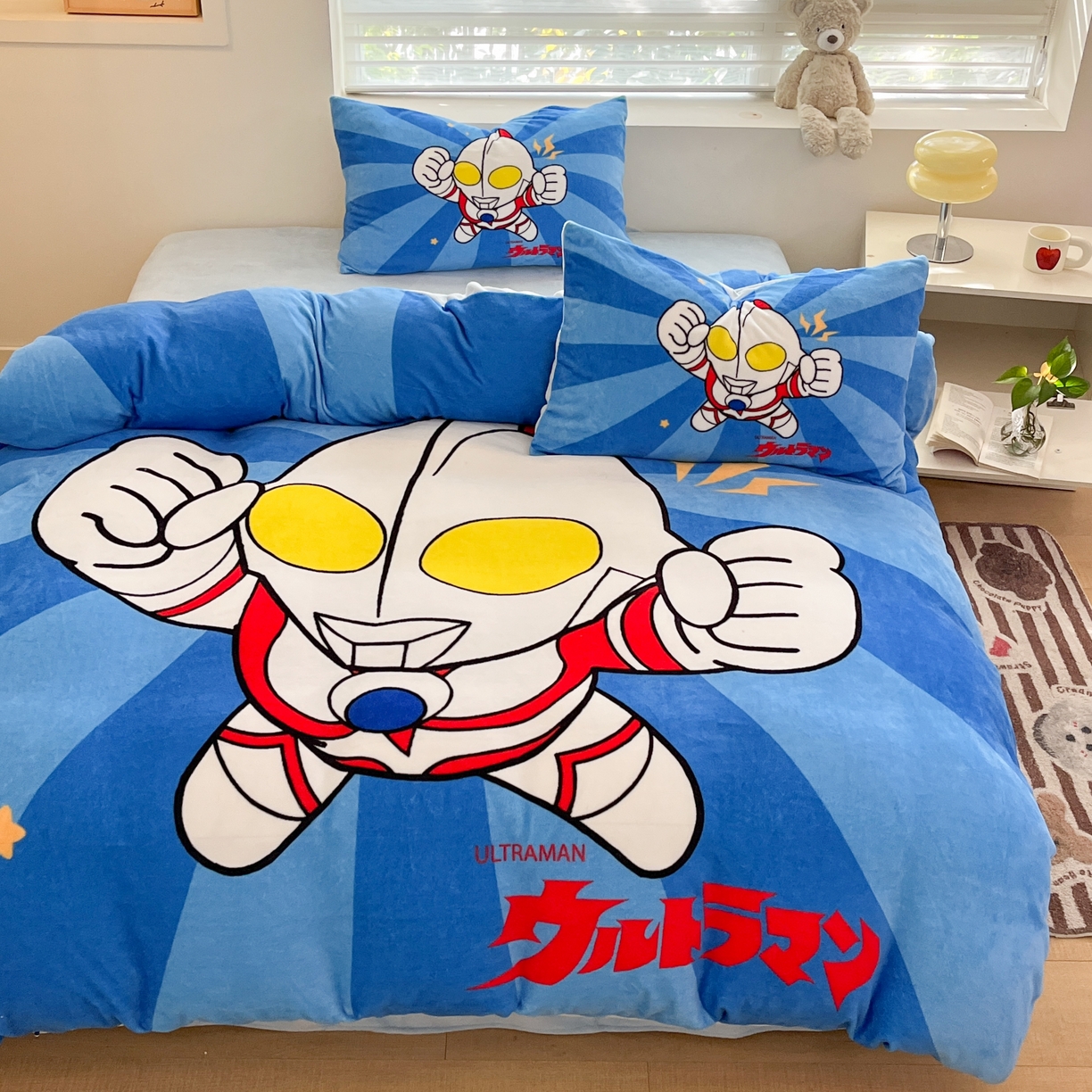 91家纺网 家纺一手货源 找家纺 （总）蘭菲家纺 2025新款奥特曼牛奶绒四件套