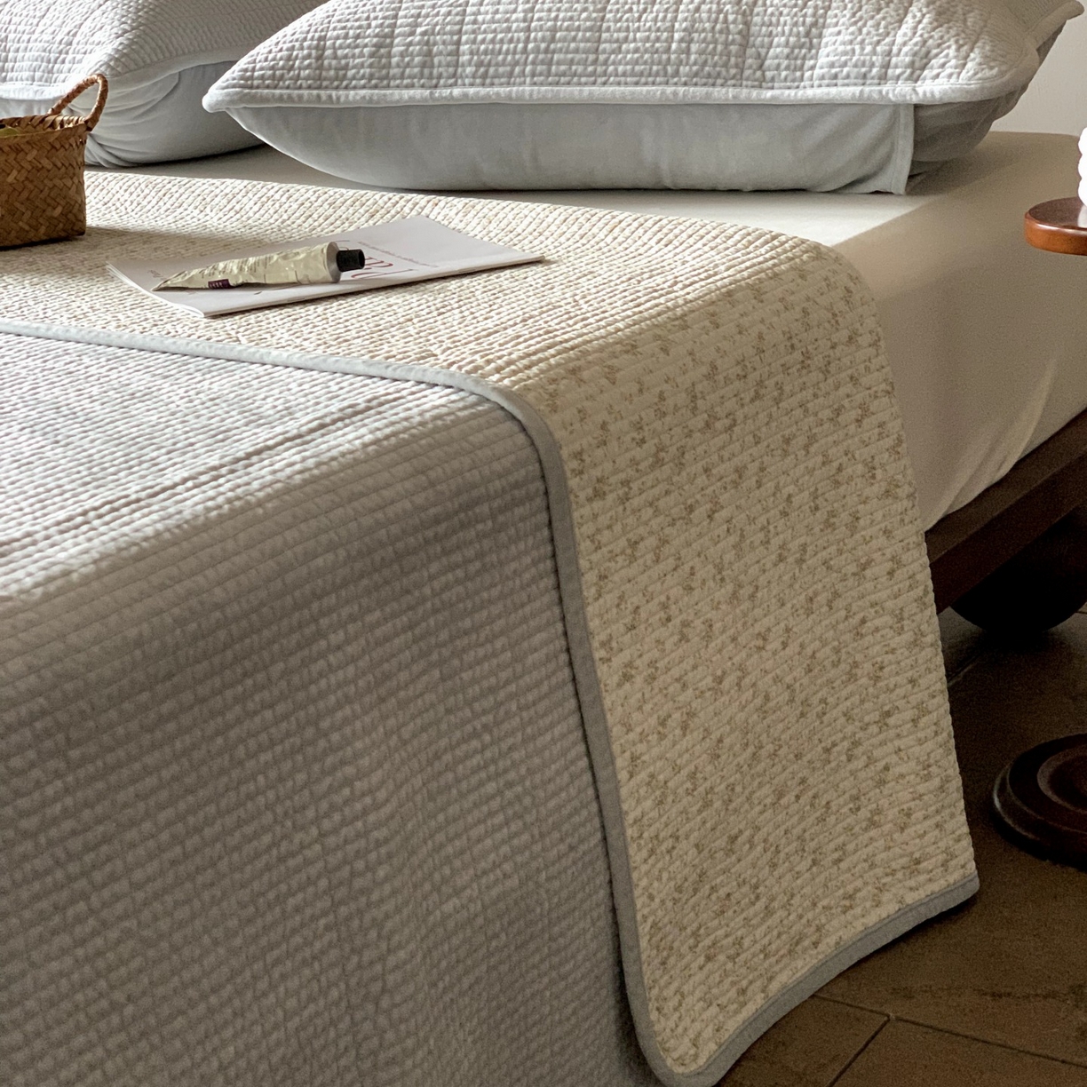 91家纺网 家纺一手货源 找家纺 汇庭 2025秋冬新款绒绒单品床盖系列 梦影兰