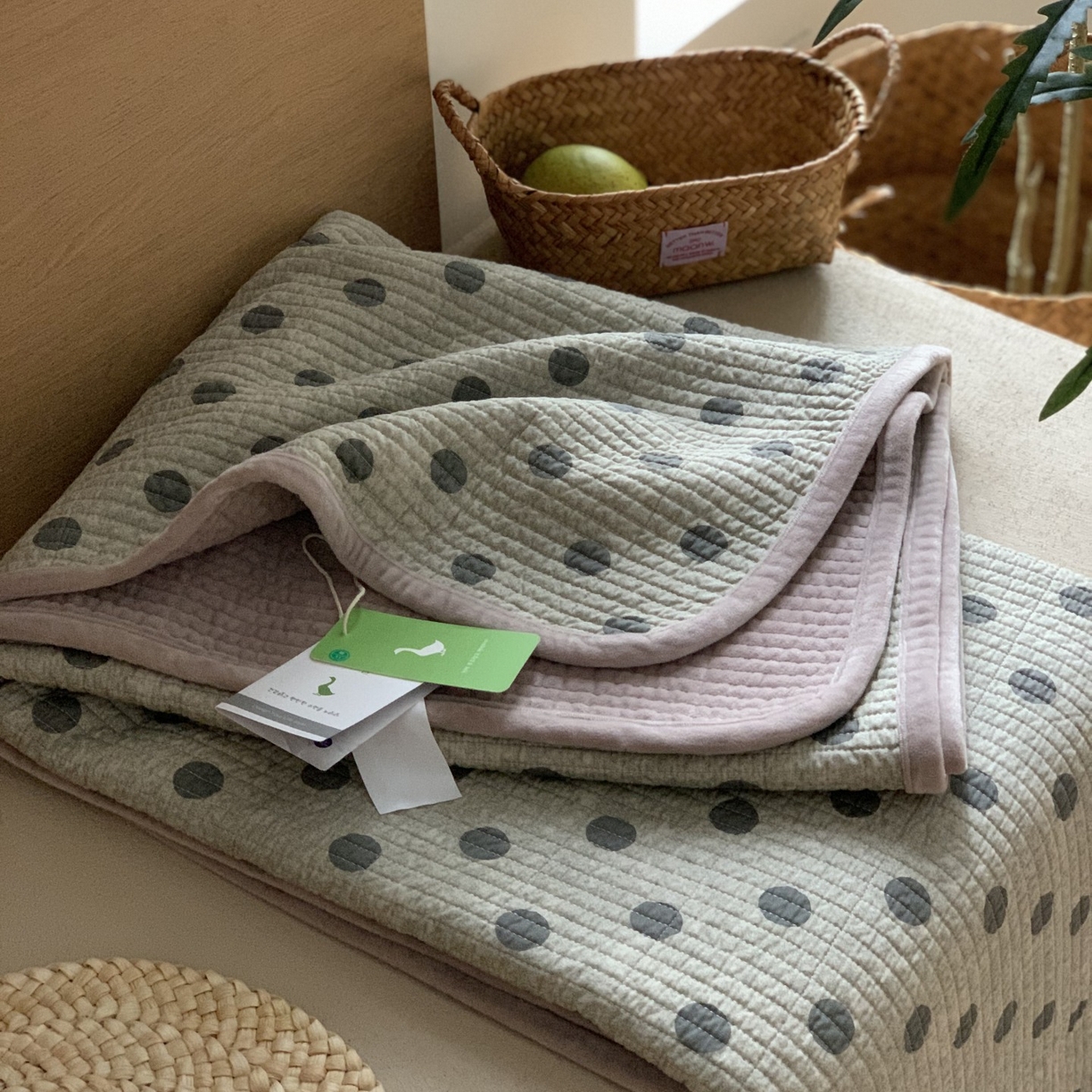 汇庭 2025秋冬新款绒绒单品床盖系列 葡萄点点