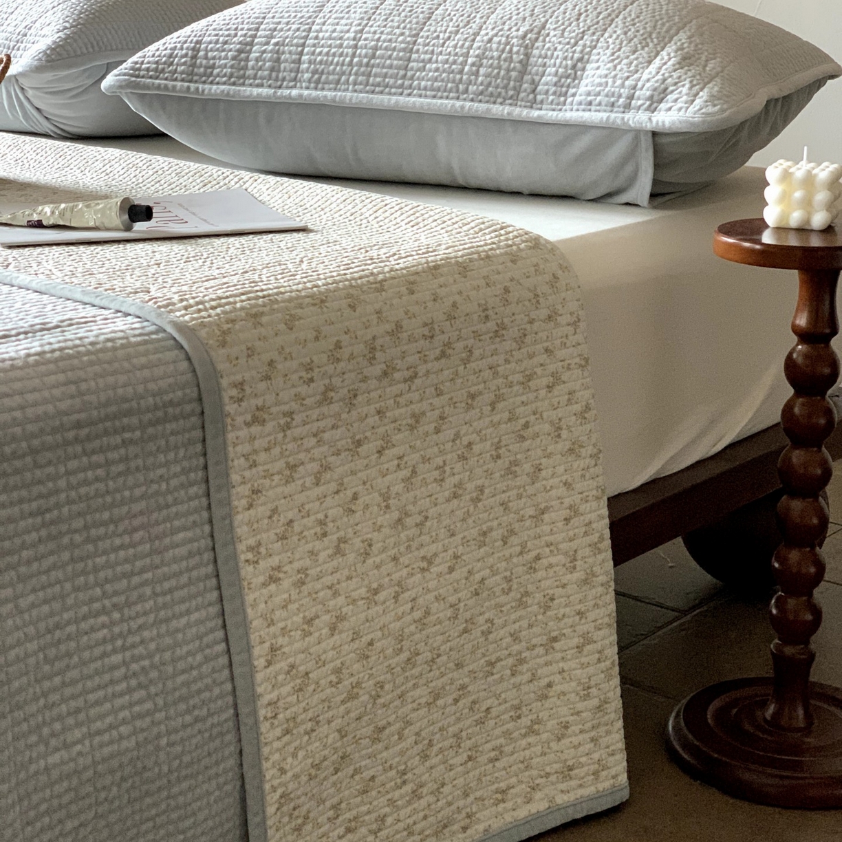 91家纺网 家纺一手货源 找家纺 汇庭 2025秋冬新款绒绒单品床盖系列 梦影兰