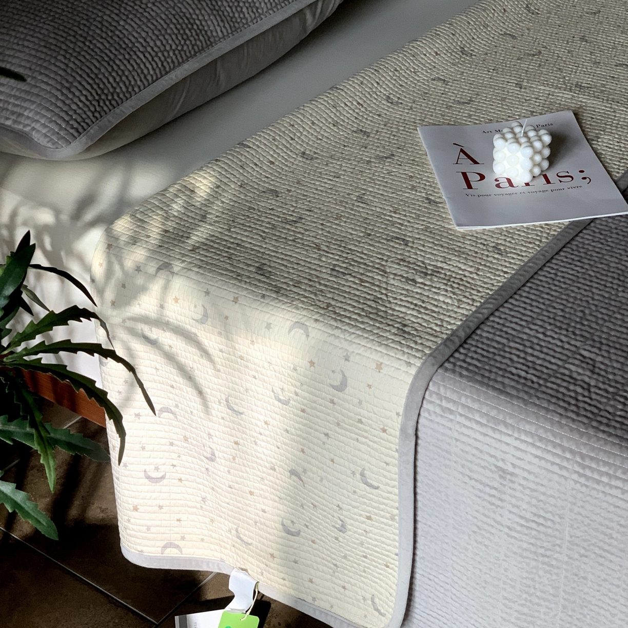 91家纺网 家纺一手货源 找家纺 汇庭 2025秋冬新款绒绒单品床盖系列 月光星