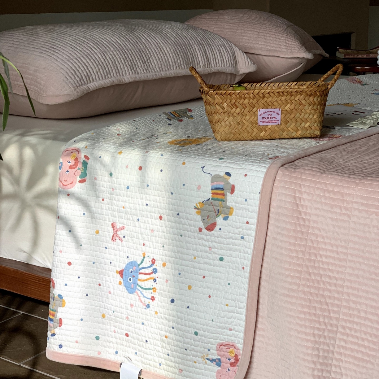 91家纺网 家纺一手货源 找家纺 汇庭 2025秋冬新款绒绒单品床盖系列 章鱼小丸子