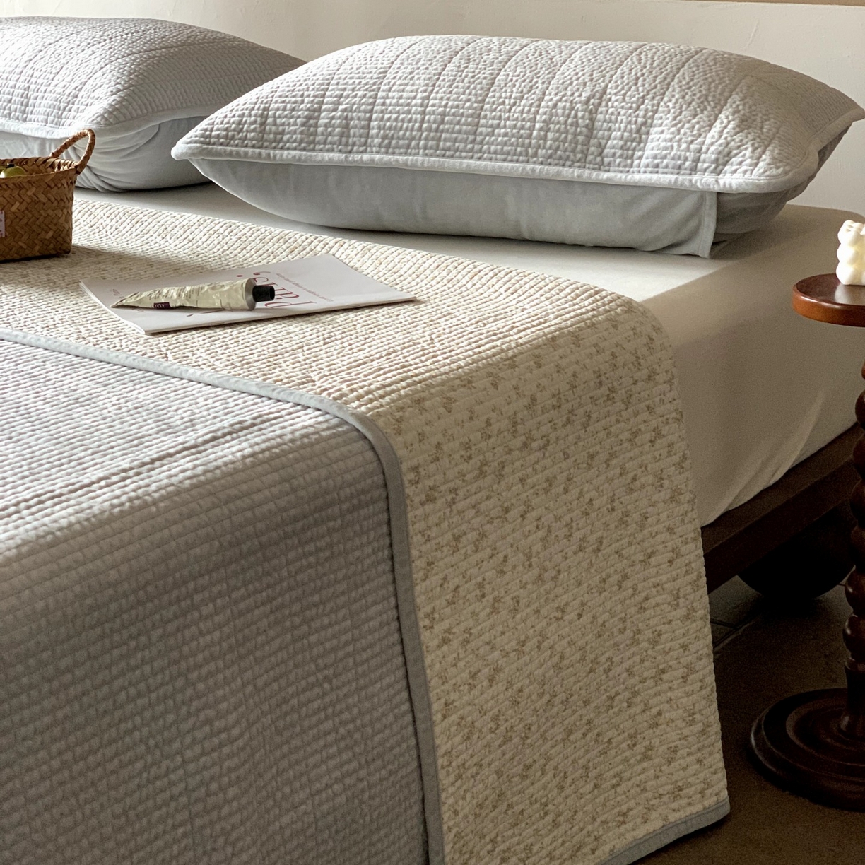 91家纺网 家纺一手货源 找家纺 汇庭 2025秋冬新款绒绒单品床盖系列 梦影兰