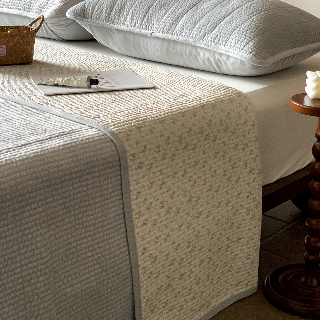 91家纺网 家纺一手货源 找家纺 汇庭 2025秋冬新款绒绒单品床盖系列 梦影兰