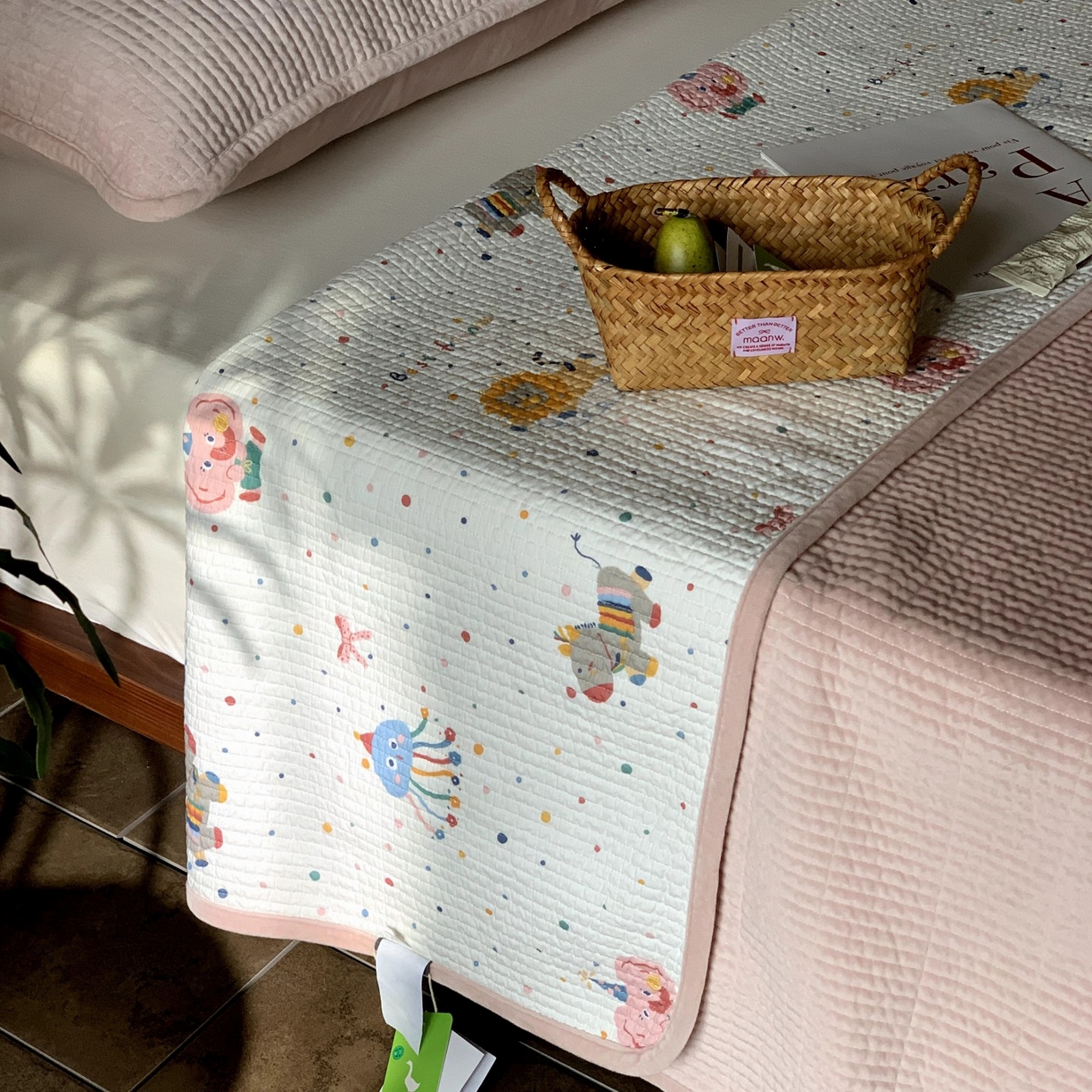 91家纺网 家纺一手货源 找家纺 汇庭 2025秋冬新款绒绒单品床盖系列 章鱼小丸子