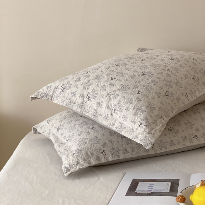 91家纺网 家纺一手货源 找家纺 麻依 2025新款安心棉纱布枕套全棉四层纱布枕套 雪漫