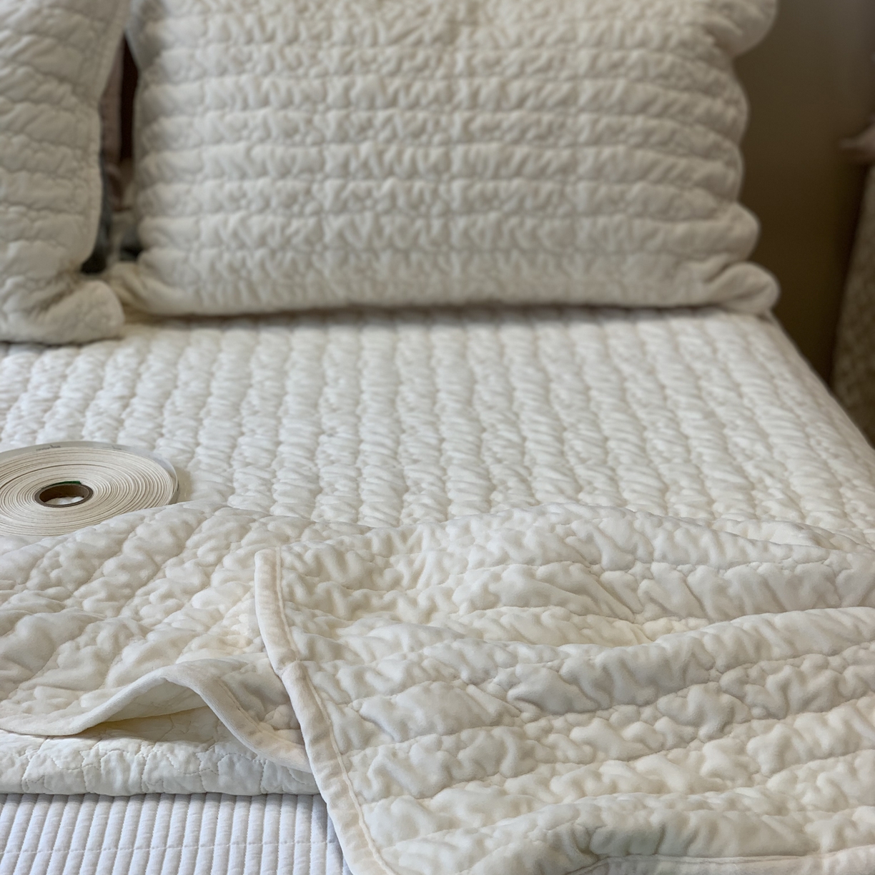 汇庭 2025秋冬新款海洋星床盖三件套系列 白色