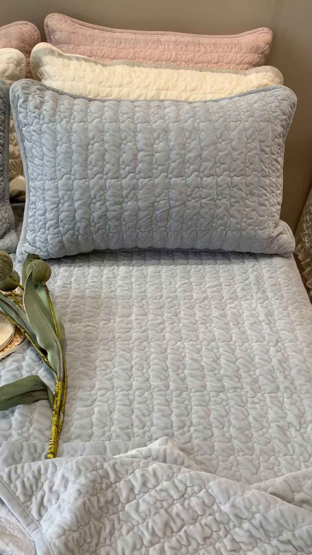 91家纺网 家纺一手货源 找家纺 汇庭 2025秋冬新款海洋星床盖三件套系列 蓝色