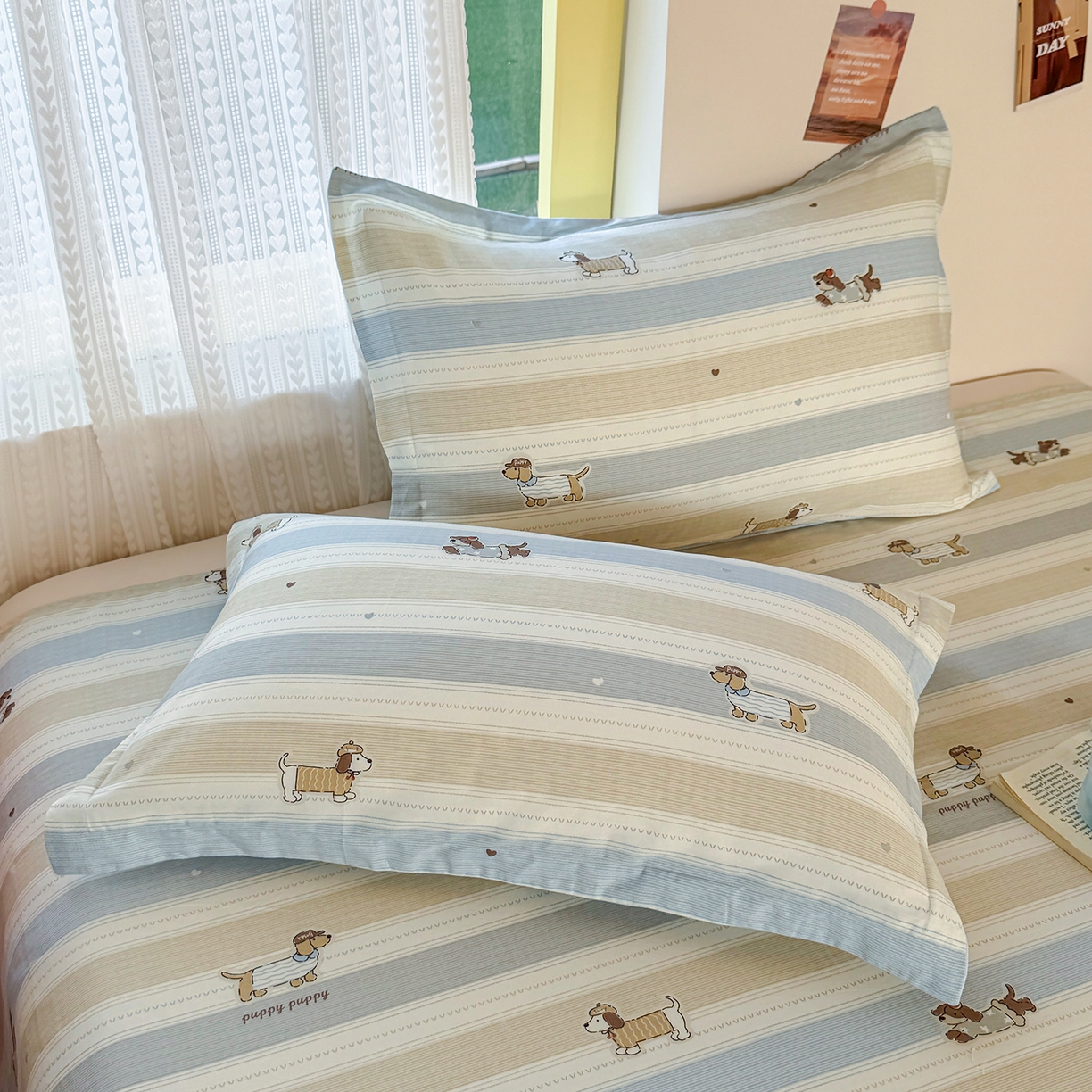 91家纺网 家纺一手货源 找家纺 （总）尚帛 2026新款全棉品质喷气印花爆款四件套 多规格套件 单品系列-单枕套