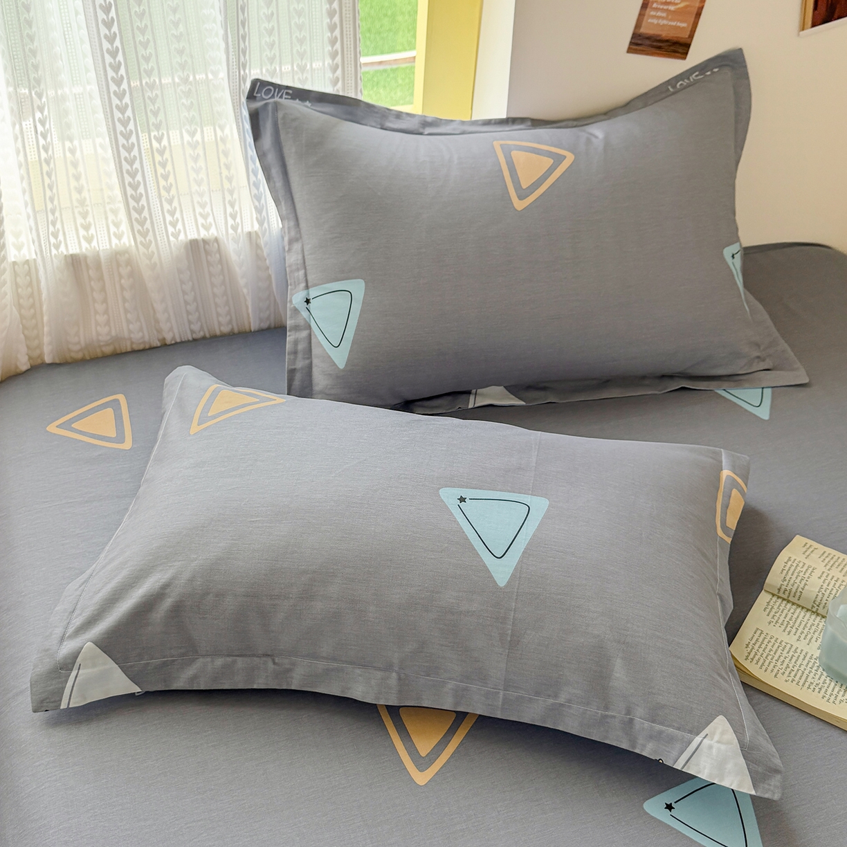 91家纺网 家纺一手货源 找家纺 （总）尚帛 2026新款全棉品质喷气印花爆款四件套 多规格套件 单品系列-单枕套