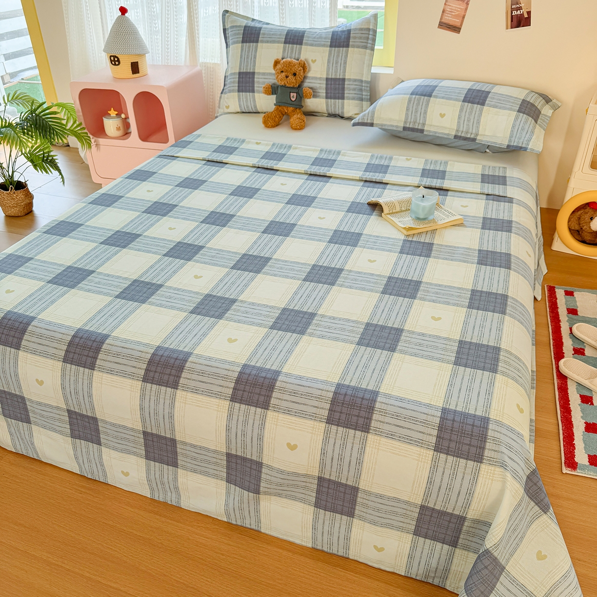 91家纺网 家纺一手货源 找家纺 尚帛 2026新款全棉品质喷气印花爆款四件套 多规格套件 单品系列-单枕套 初心-灰