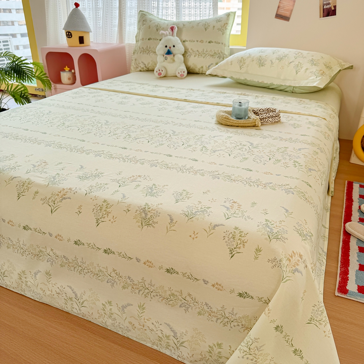 91家纺网 家纺一手货源 找家纺 尚帛 2026新款全棉品质喷气印花爆款四件套 多规格套件 单品系列-单枕套 丛草集