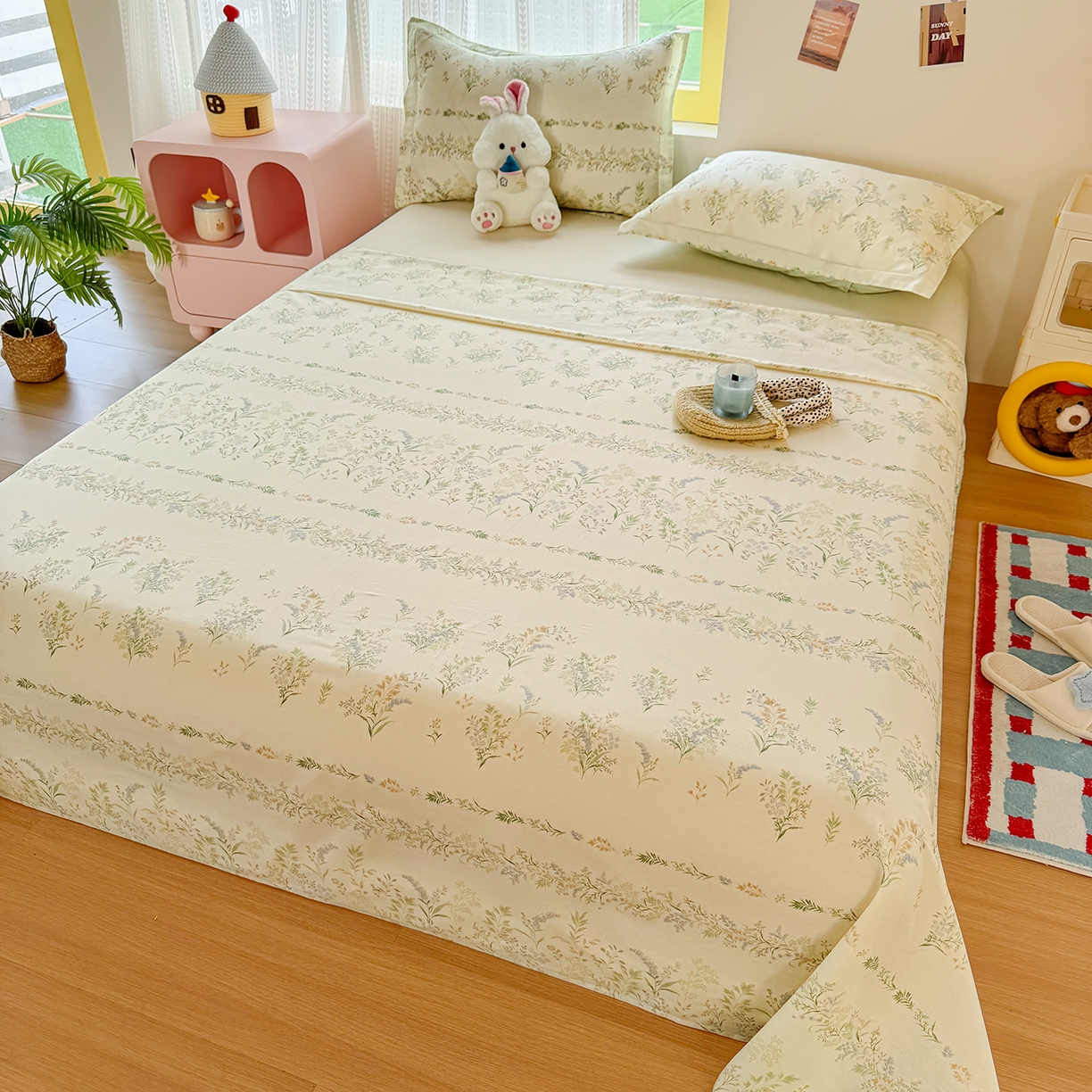 91家纺网 家纺一手货源 找家纺 尚帛 2026新款全棉品质喷气印花爆款四件套 多规格套件 单品系列-单枕套 丛草集