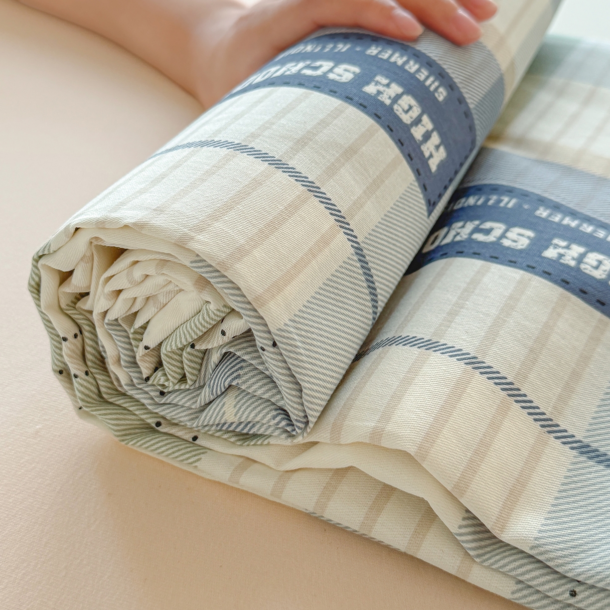 91家纺网 家纺一手货源 找家纺 尚帛 2026新款全棉品质喷气印花爆款四件套 多规格套件 单品系列-单枕套 格兰德-蓝