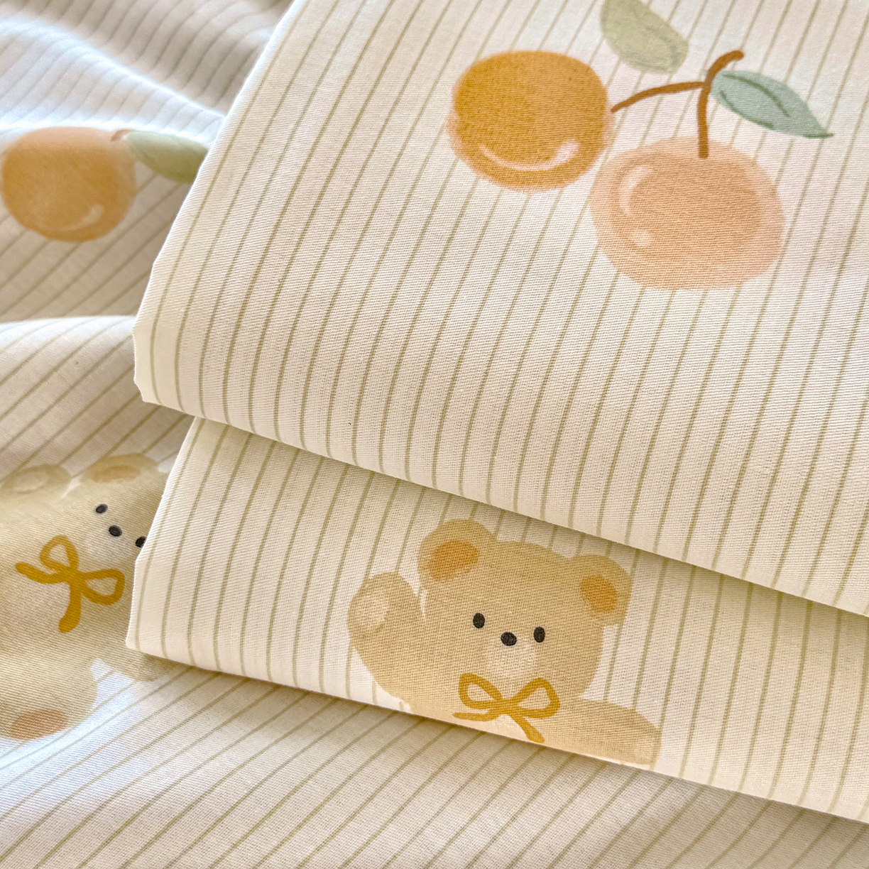 91家纺网 家纺一手货源 找家纺 尚帛 2026新款全棉品质喷气印花爆款四件套 多规格套件 单品系列-单枕套 欢乐碰碰熊