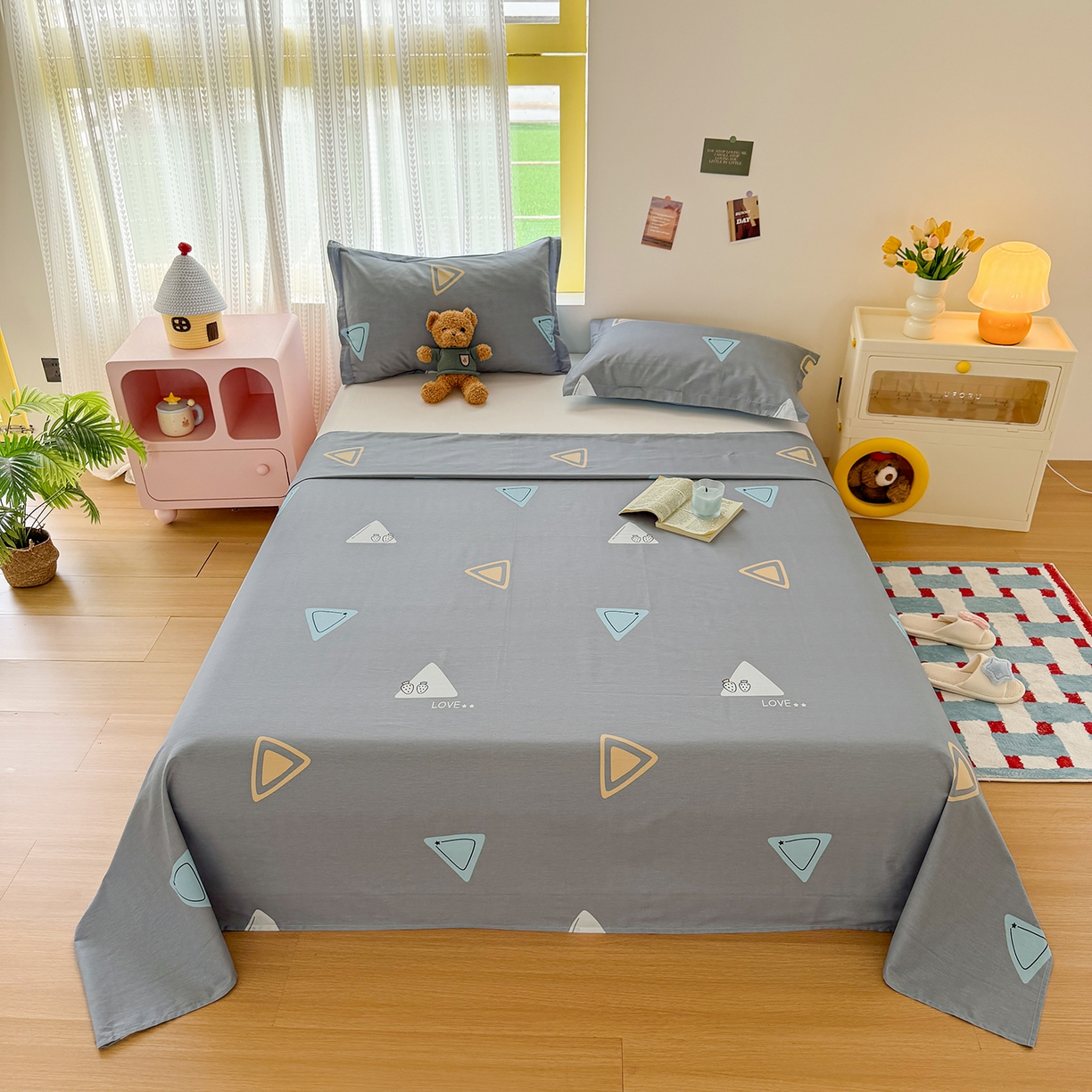 91家纺网 家纺一手货源 找家纺 尚帛 2026新款全棉品质喷气印花爆款四件套 多规格套件 单品系列-单枕套 吉米