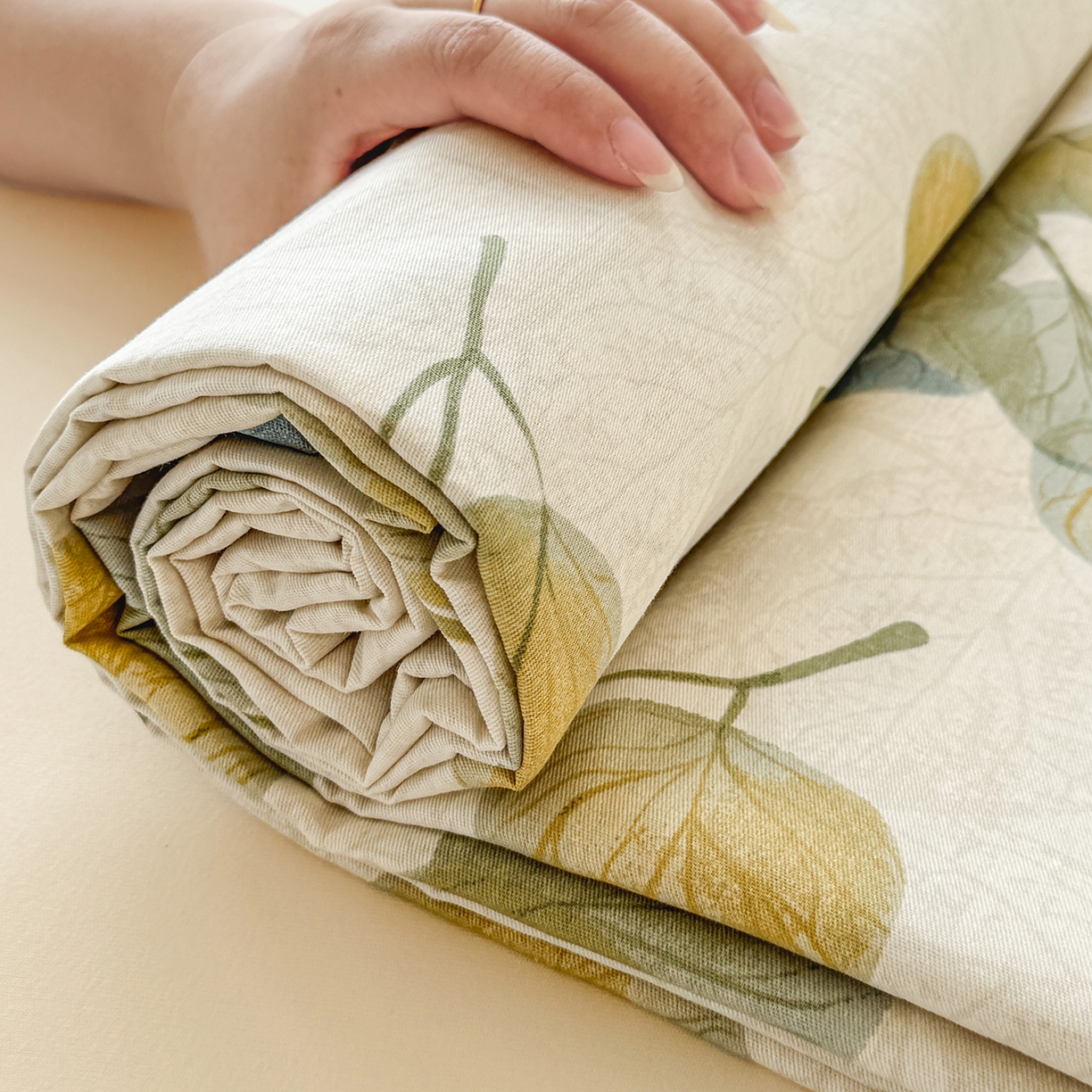 91家纺网 家纺一手货源 找家纺 尚帛 2026新款全棉品质喷气印花爆款四件套 多规格套件 单品系列-单枕套 秋飘铃