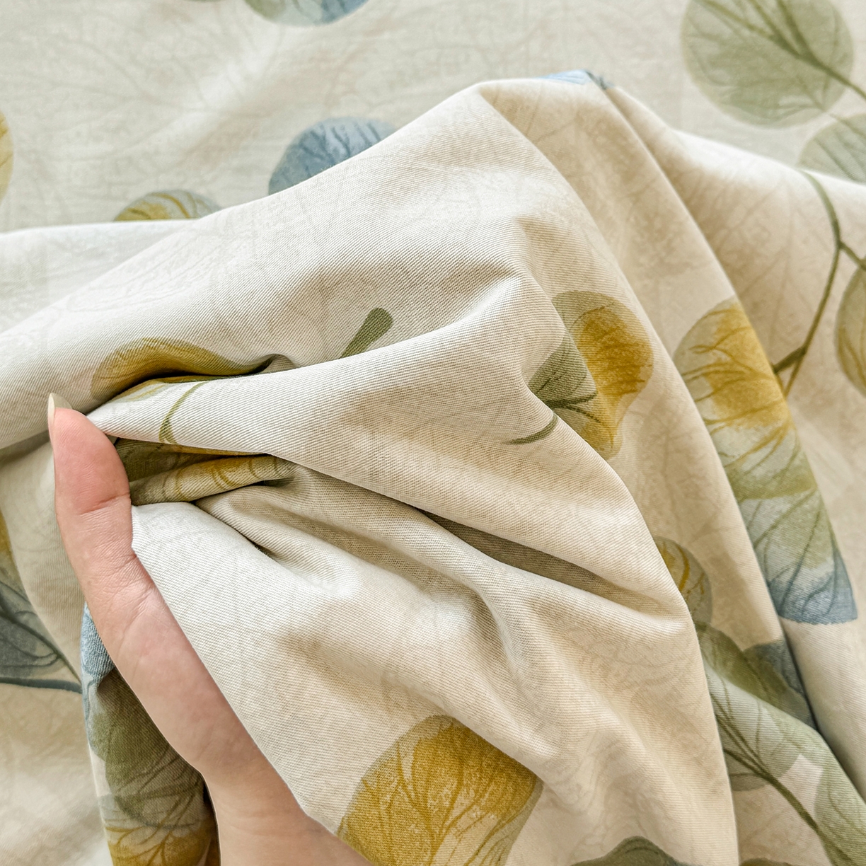 91家纺网 家纺一手货源 找家纺 尚帛 2026新款全棉品质喷气印花爆款四件套 多规格套件 单品系列-单枕套 秋飘铃