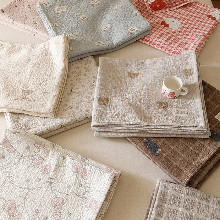 麻依 2025新款安心棉床盖三件全棉四层纱布床单 组合