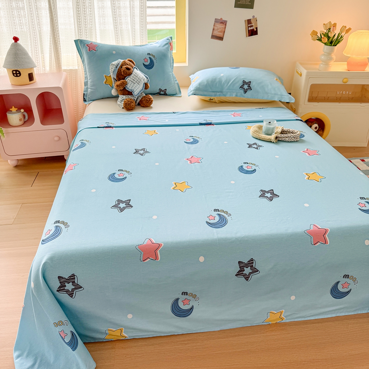 91家纺网 家纺一手货源 找家纺 尚帛 2026新款全棉品质喷气印花爆款四件套 多规格套件 单品系列-单枕套 星梦想