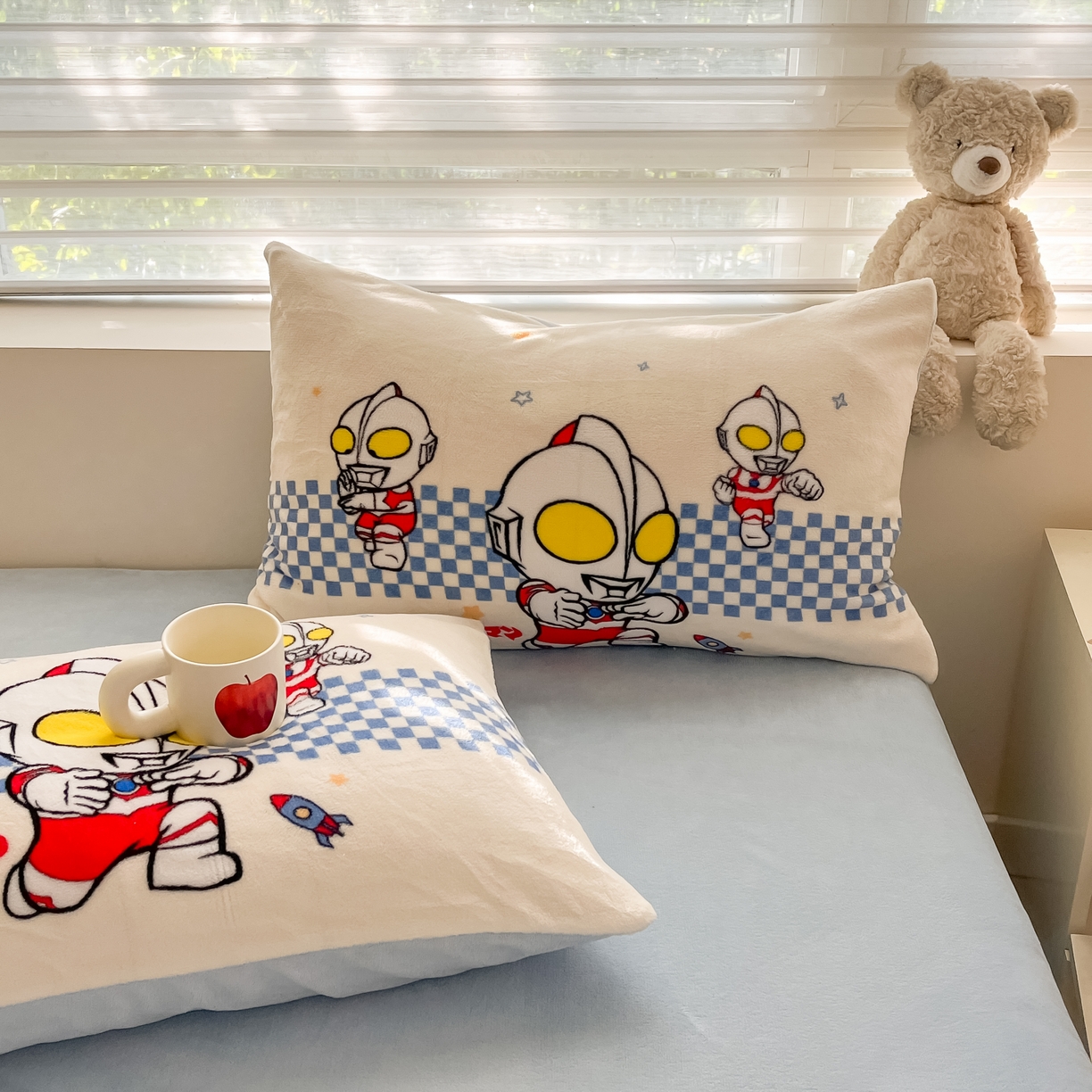 91家纺网 家纺一手货源 找家纺 蘭菲家纺 2025新款奥特曼牛奶绒四件套 奥特曼-超人兄弟