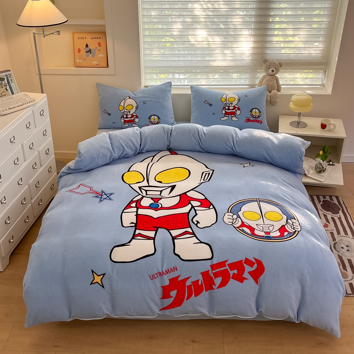 蘭菲家纺 2025新款奥特曼牛奶绒四件套 奥特曼-成功