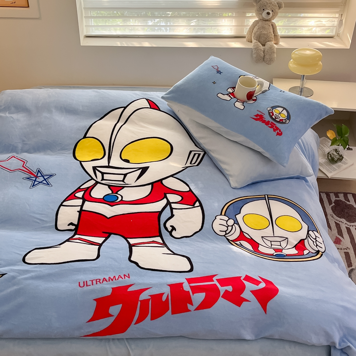 91家纺网 家纺一手货源 找家纺 蘭菲家纺 2025新款奥特曼牛奶绒四件套 奥特曼-成功