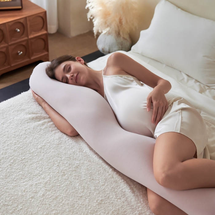 91家纺网 家纺一手货源 找家纺 丽笙被芯 2025新款懒宝儿孕妇安抚抱抱枕成人款婴幼儿款抱枕单品抱枕单件抱枕 柔粉