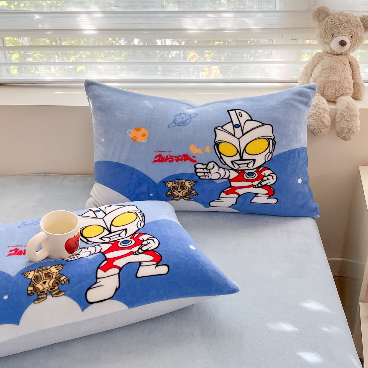 91家纺网 家纺一手货源 找家纺 蘭菲家纺 2025新款奥特曼牛奶绒四件套 奥特曼-出击