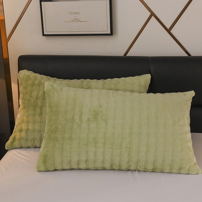 91家纺网 家纺一手货源 找家纺 yyds网供 2025新款仿兔绒毛毯子超柔毛绒毯面包格高克重盖毯沙发毯冬季兔绒格 兔绒格-茶绿