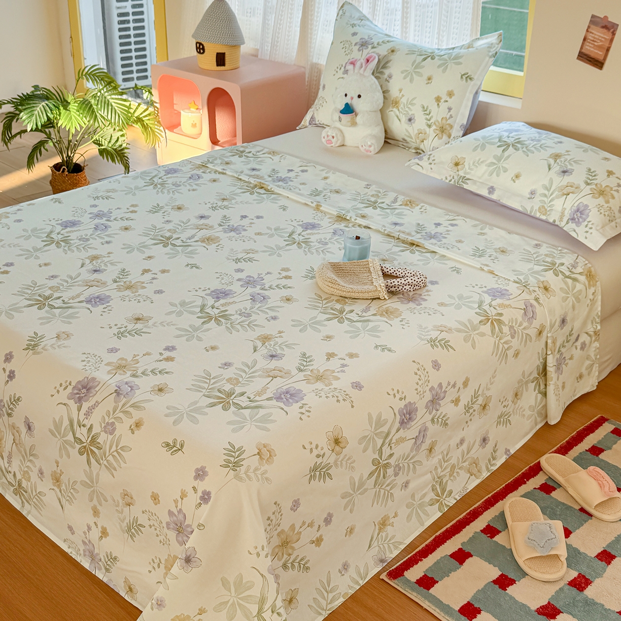 91家纺网 家纺一手货源 找家纺 （总）尚帛 2026新款全棉品质喷气印花爆款四件套 多规格套件 单品系列-单床单