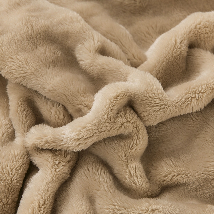 91家纺网 家纺一手货源 找家纺 yyds网供 2025新款仿兔绒毛毯子超柔毛绒毯面包格高克重盖毯沙发毯冬季兔绒格 兔绒格-米咖