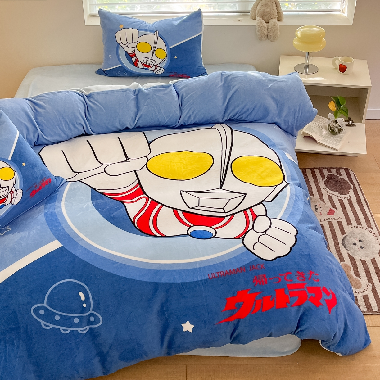 91家纺网 家纺一手货源 找家纺 蘭菲家纺 2025新款奥特曼牛奶绒四件套 奥特曼-冠军