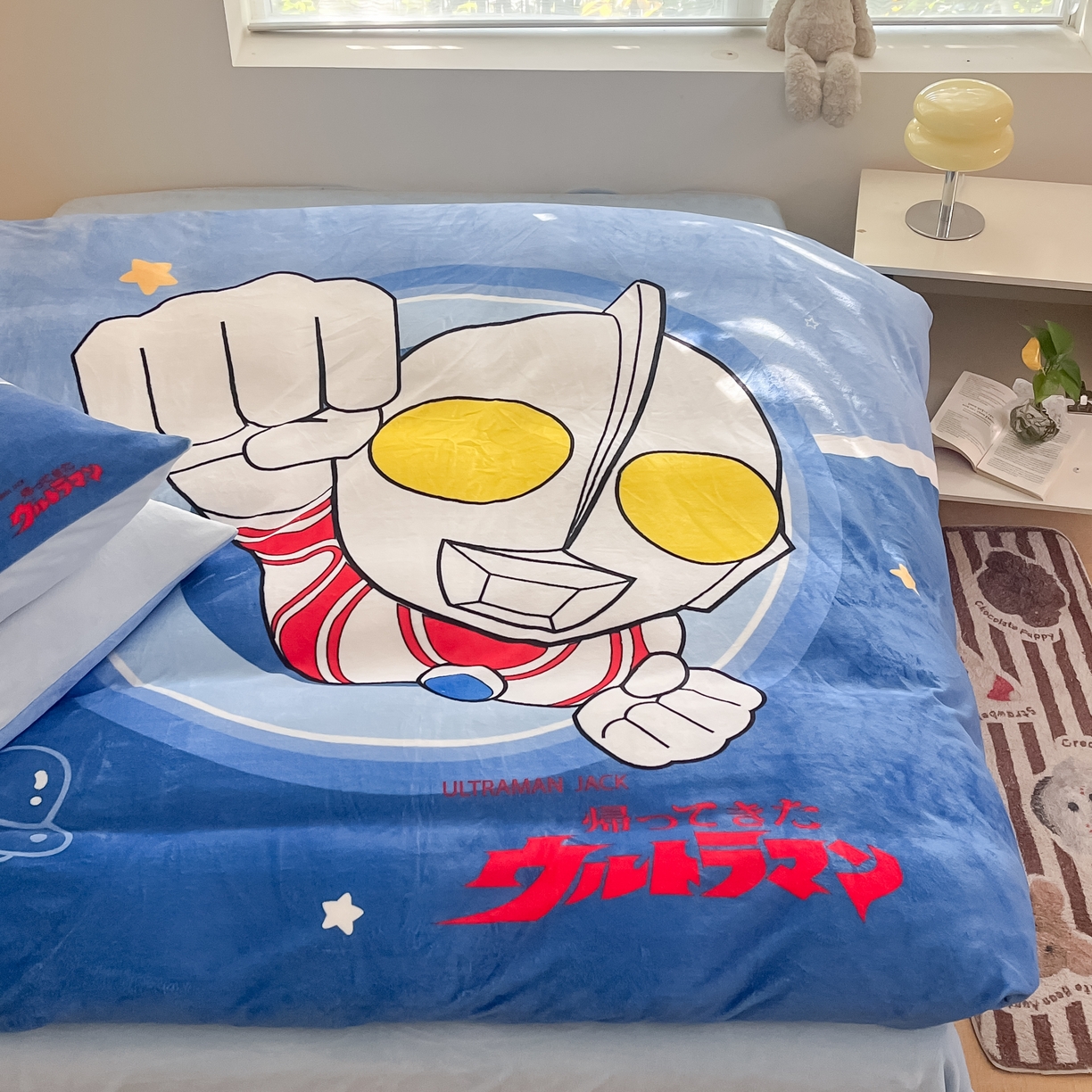 91家纺网 家纺一手货源 找家纺 蘭菲家纺 2025新款奥特曼牛奶绒四件套 奥特曼-冠军