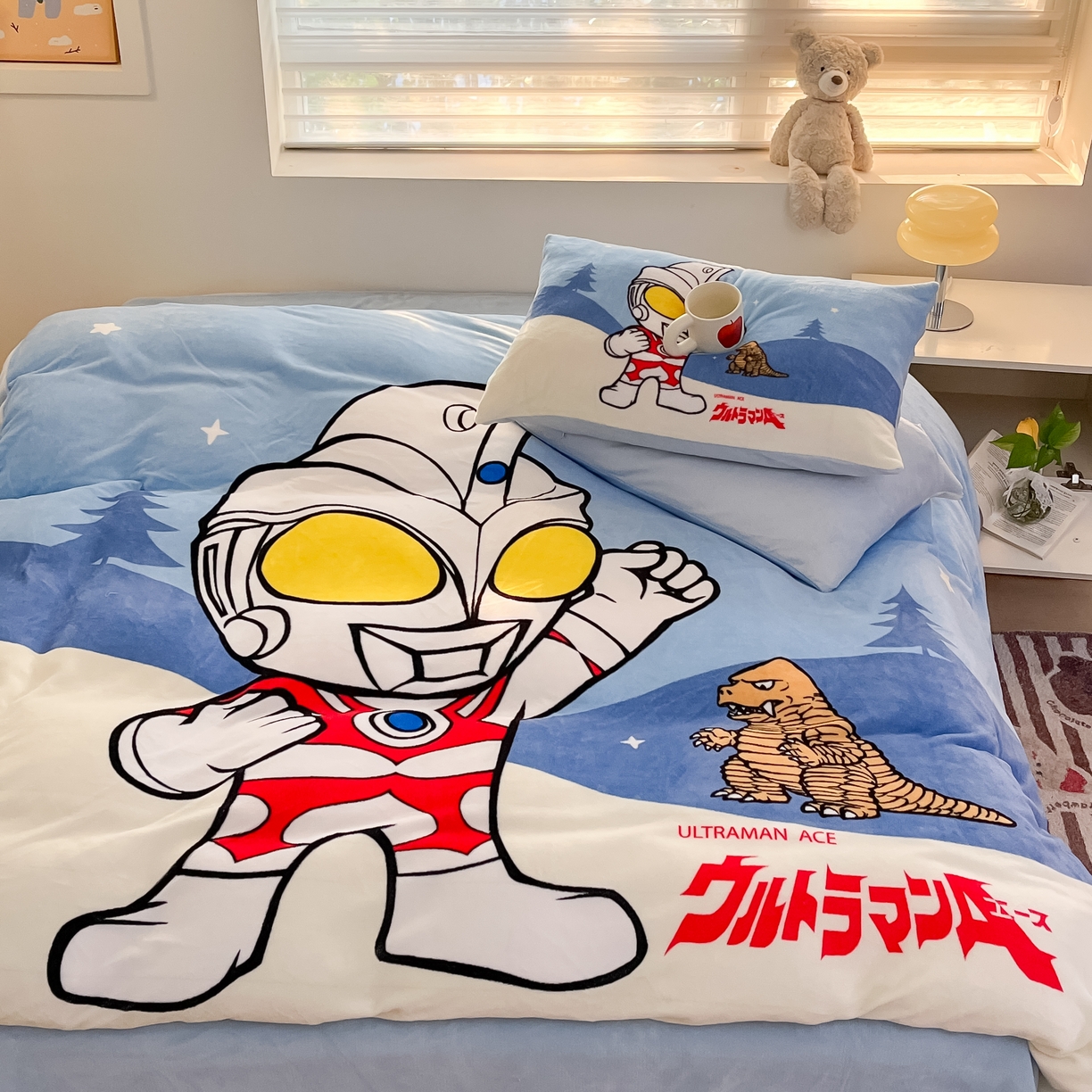 91家纺网 家纺一手货源 找家纺 蘭菲家纺 2025新款奥特曼牛奶绒四件套 奥特曼-归来