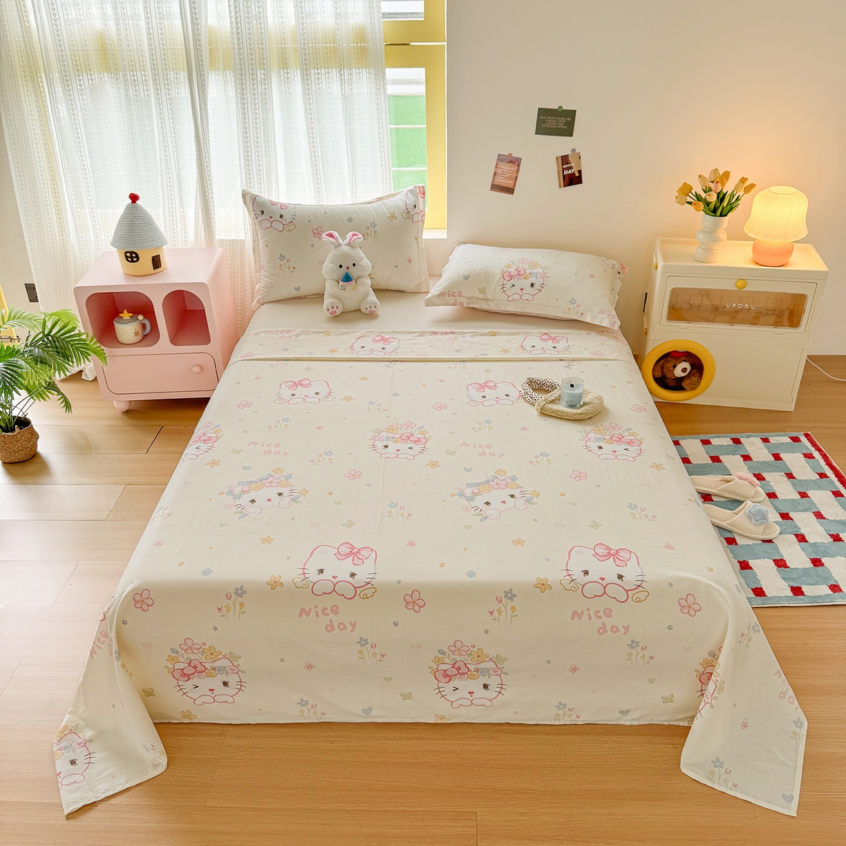 91家纺网 家纺一手货源 找家纺 （总）尚帛 2026新款全棉品质喷气印花爆款四件套 多规格套件 单品系列-单床单