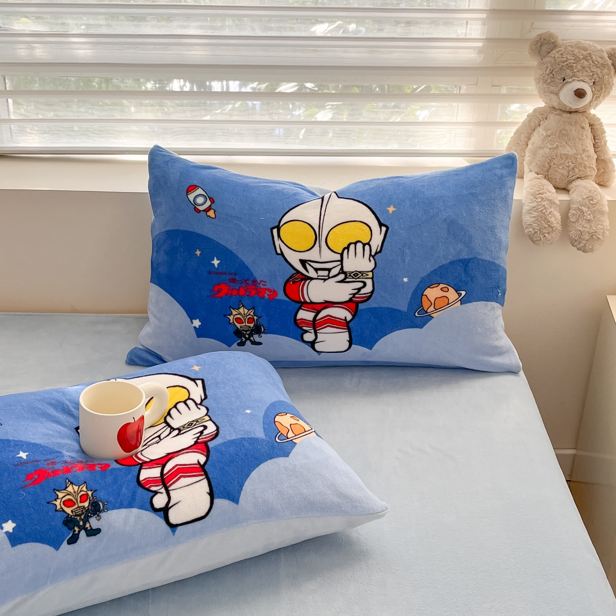 91家纺网 家纺一手货源 找家纺 蘭菲家纺 2025新款奥特曼牛奶绒四件套 奥特曼-无敌