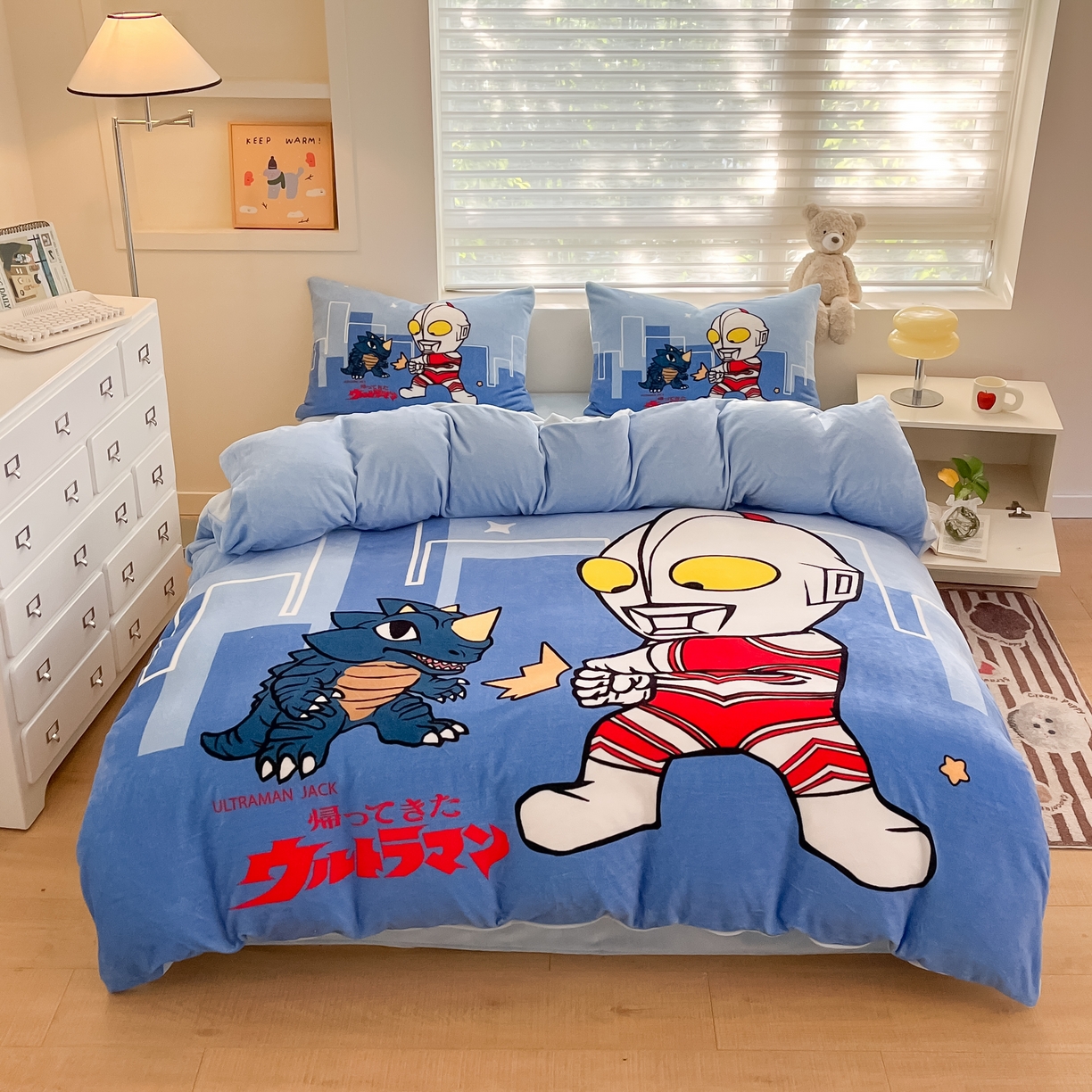 蘭菲家纺 2025新款奥特曼牛奶绒四件套 奥特曼-勇士
