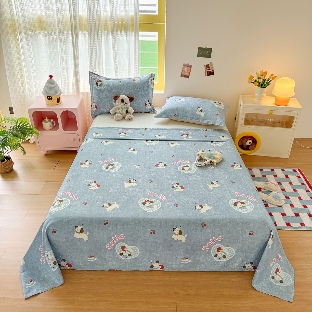 91家纺网 家纺一手货源 找家纺 （总）尚帛 2026新款全棉品质喷气印花爆款四件套 多规格套件 单品系列-单床单