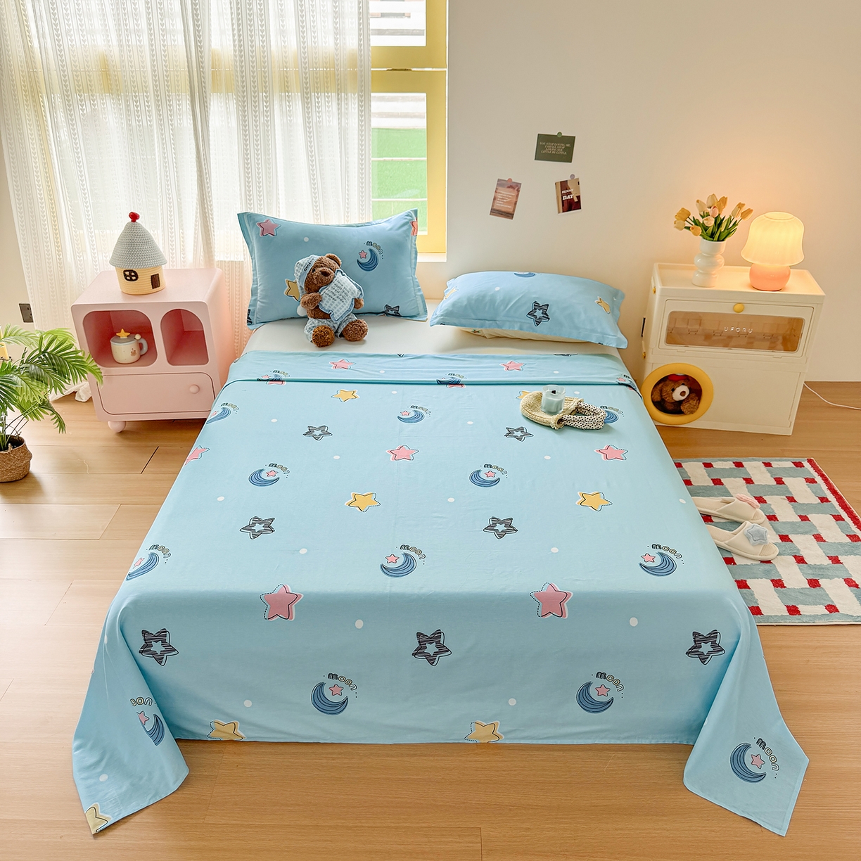 91家纺网 家纺一手货源 找家纺 （总）尚帛 2026新款全棉品质喷气印花爆款四件套 多规格套件 单品系列-单床单