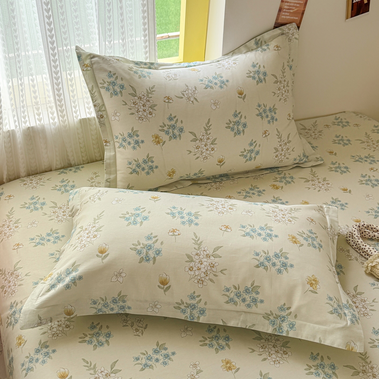 91家纺网 家纺一手货源 找家纺 尚帛 2026新款全棉品质喷气印花爆款四件套 多规格套件 单品系列-单床单 春漫庭