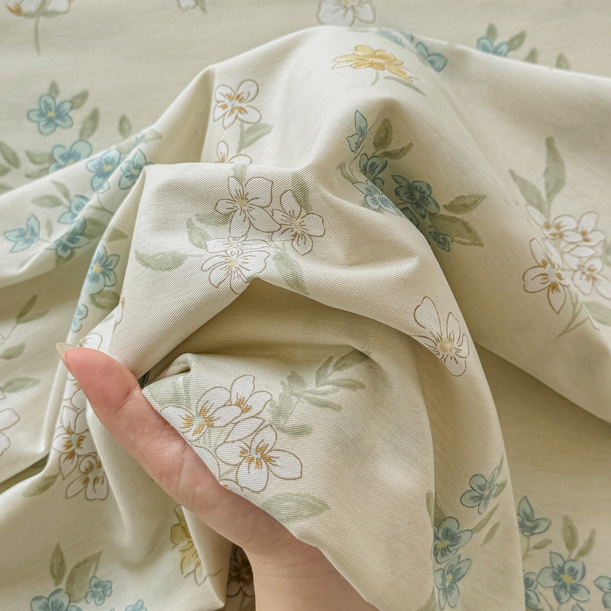 91家纺网 家纺一手货源 找家纺 尚帛 2026新款全棉品质喷气印花爆款四件套 多规格套件 单品系列-单床单 春漫庭