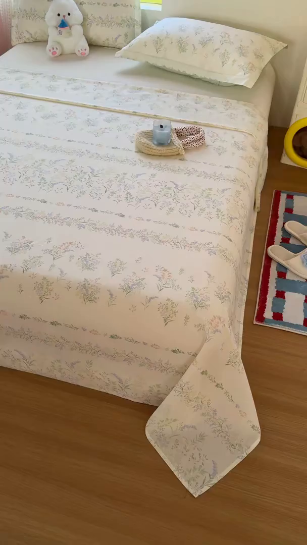 91家纺网 家纺一手货源 找家纺 尚帛 2026新款全棉品质喷气印花爆款四件套 多规格套件 单品系列-单床单 丛草集